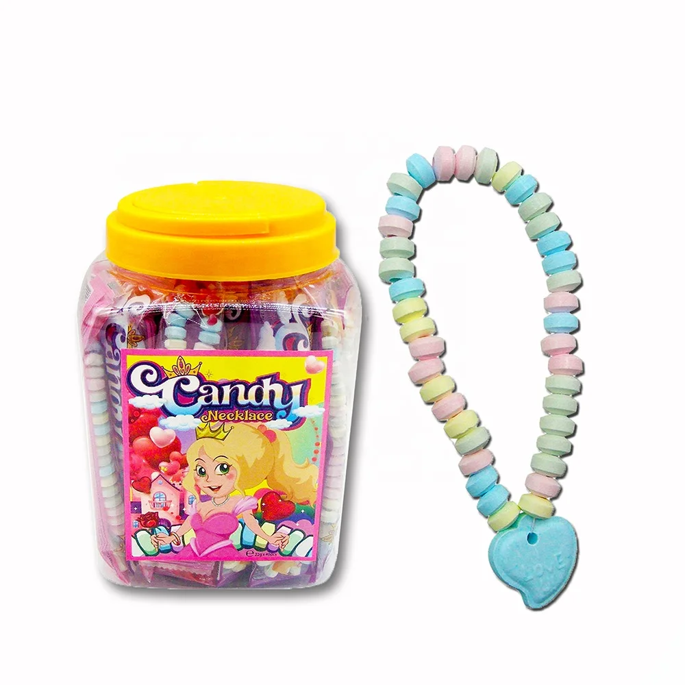 Wholesale candy Tablet vegan sweets necklace sweet tabletting candy for kids