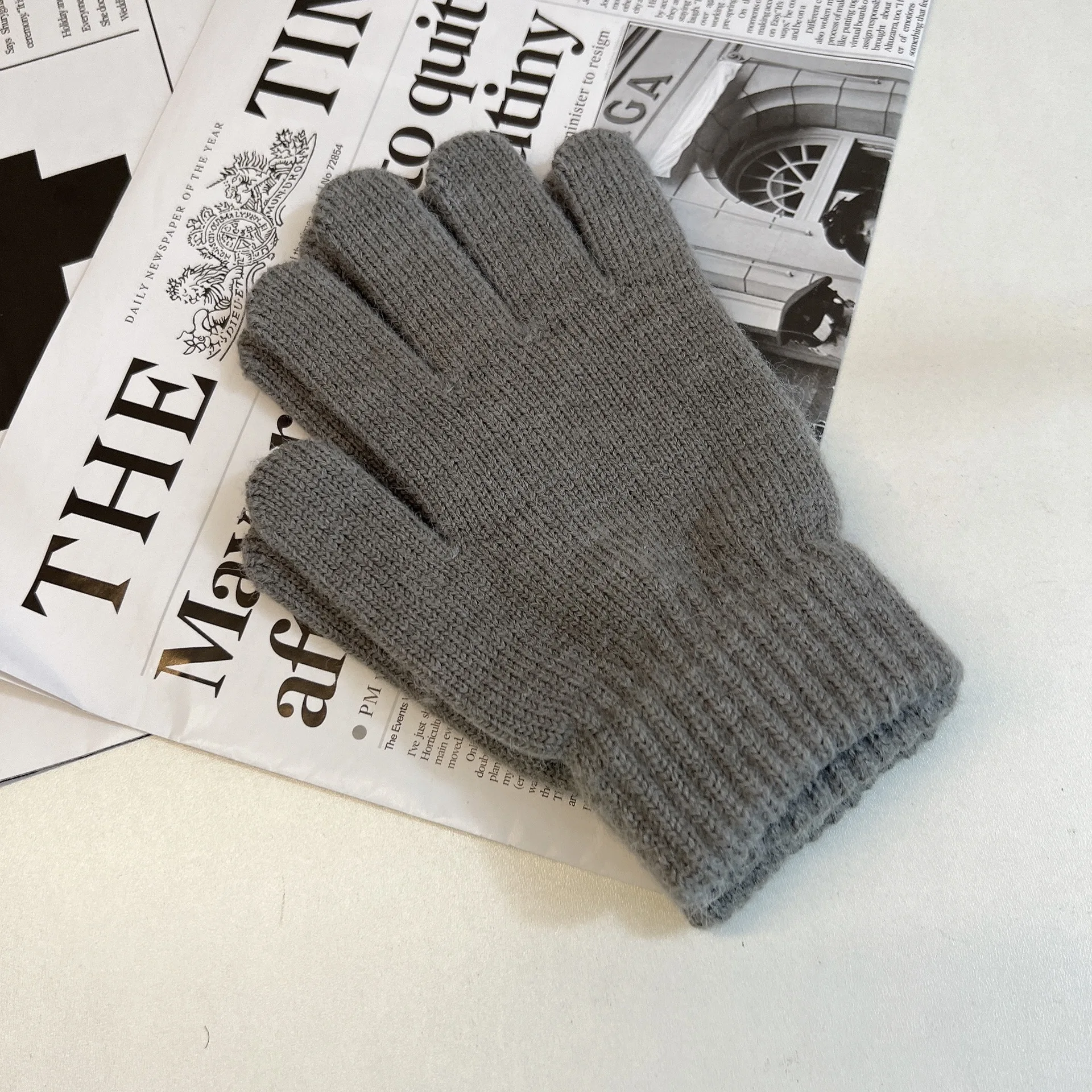 Высококачественные вязаные женские осенне-зимние теплые модные женские перчатки 100% кашемировые вязаные перчатки