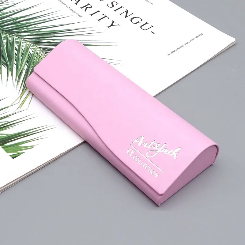 Custom printed logo packaging sunglasses box outdoor PU leather glasses case for optical eyeglasses cases