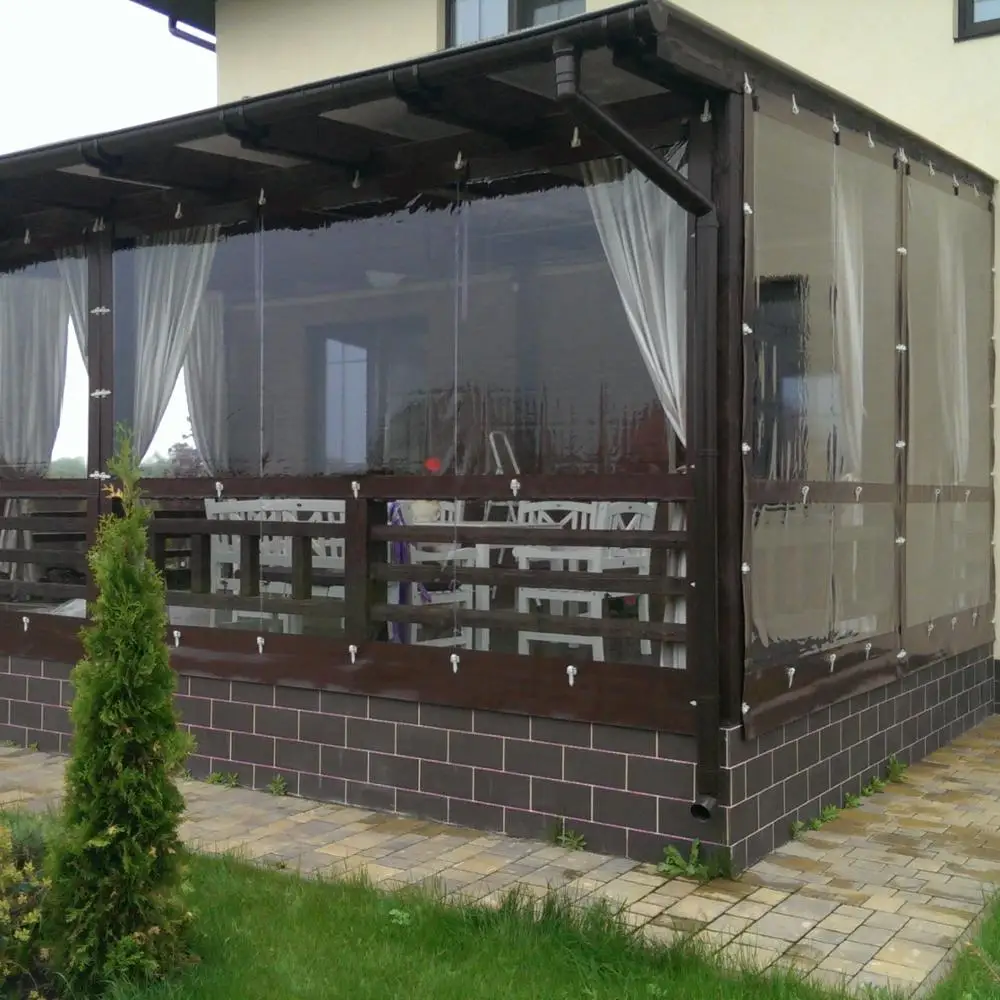 Мягкие окна и занавески из пвх, прозрачная пленка для беседки или открытой террасы