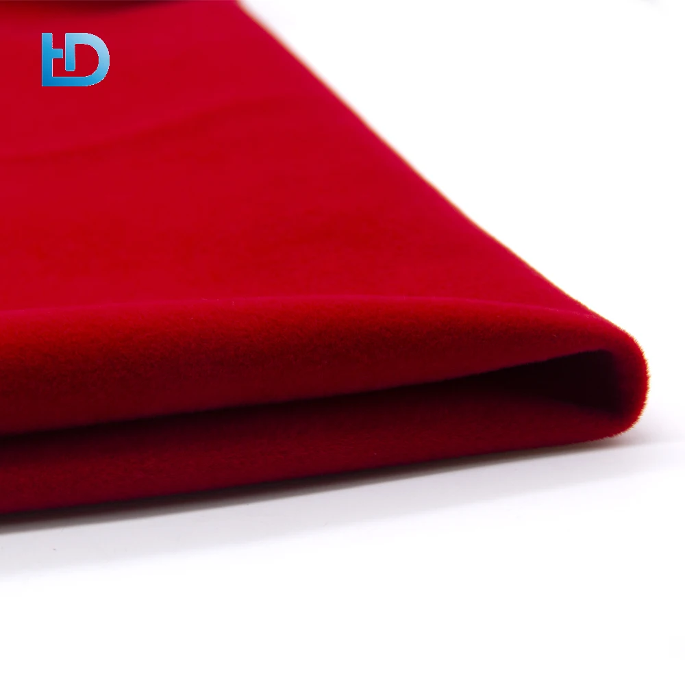 Durable Waterproof Red Stock Lot Holland Flock Upholstery Stretch Suede Recliner Sofa Fabric For Sofa Furniture