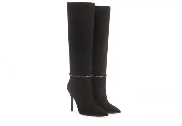 Excellent Design Italian Quality Black Color Over Knee Women Boots Leather Shoes For All Season