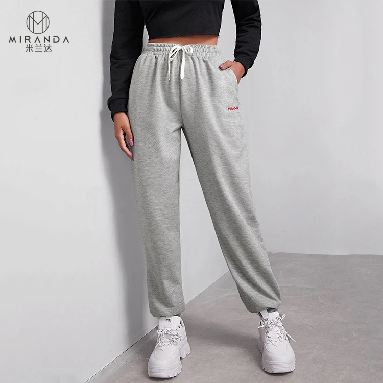 Custom Logo Cotton Thick Sportswear Drawstring Waist Jogger Unisex Jogging Pants Sweatpants
