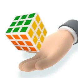 Wholesale high quality white smooth Children Educational toy plastic speed mini  cube 3 x 3 puzzle cube