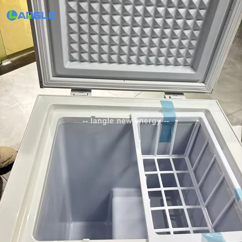 Solar powered 12V DC camping fridge 100L battery powered freezer solar deep freezer