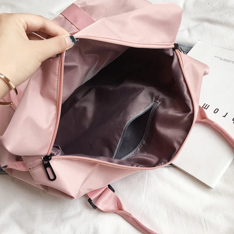 Customized Top Oxford Pink Travel Handbag Carry on Luggage Shoulder Bags Men Duffle Bag Women Travel Tote Large Weekend Bag