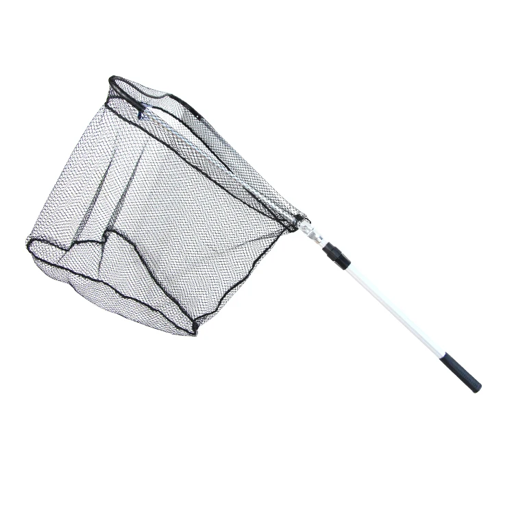 Selco Veiligheidsnet Polyester Fiber+Al Net Head 50*50Cm 2Sec Net Depth 45Cm Portable Landing Net Fishing