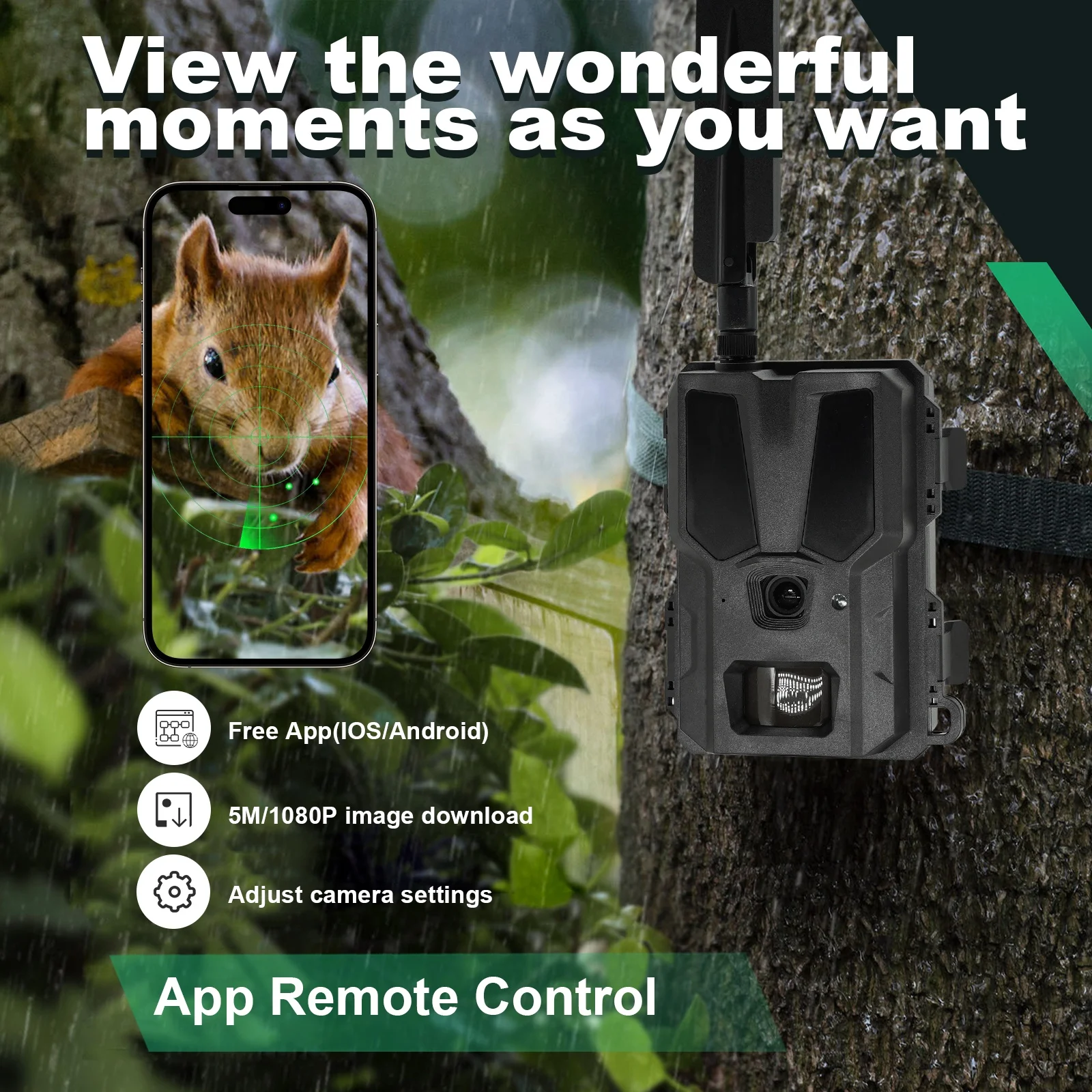WILLFINE night vision AI-powered HD photos 4g app cloud wildlife hunting trail camera