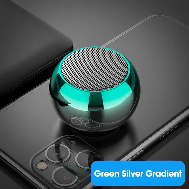 M3 OEM Colorful Wireless Speakers Mini portable Round Steel Speaker Subwoofer pocket BT small speakers