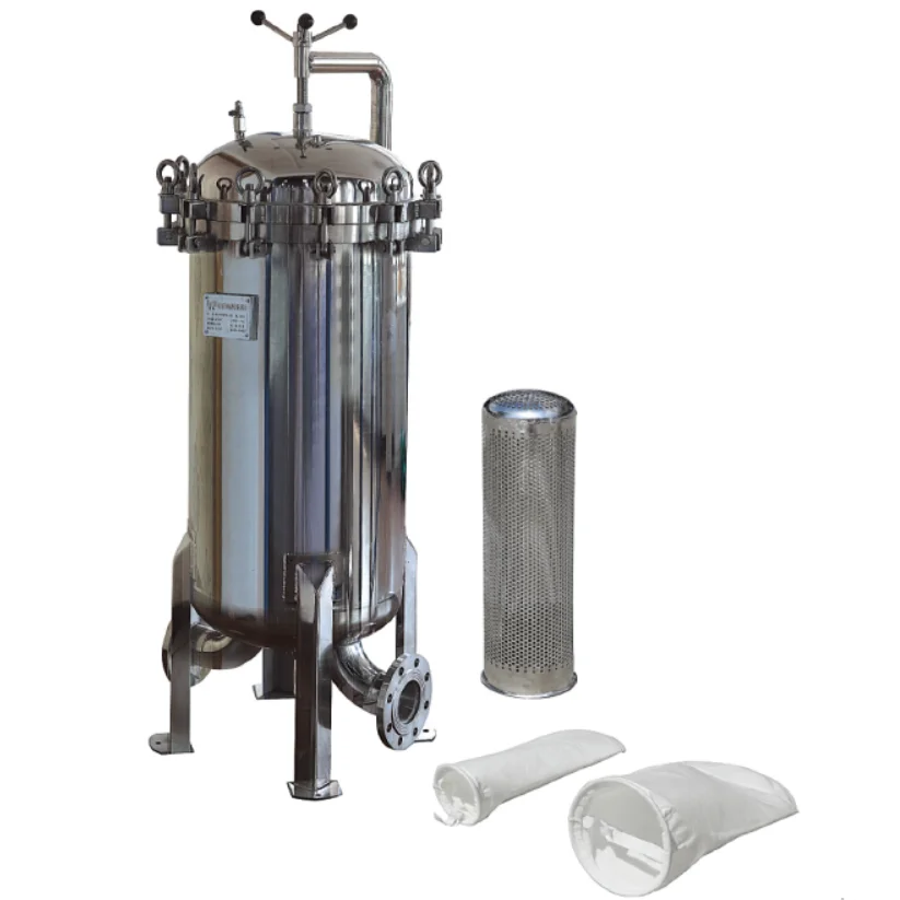 Industrial Stainless Steel 304/316L Bag Water Filter Housing Liquid Filtration grey water treatment equipment