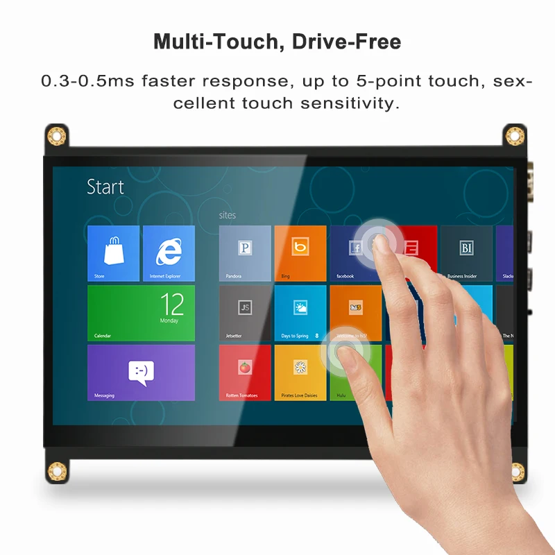 Factory Custom Size LCD Screen 7 Inch Monitor Touchscreen, TFT Monitor Pantallas LCD Touch Screen Portable Screen Monitor