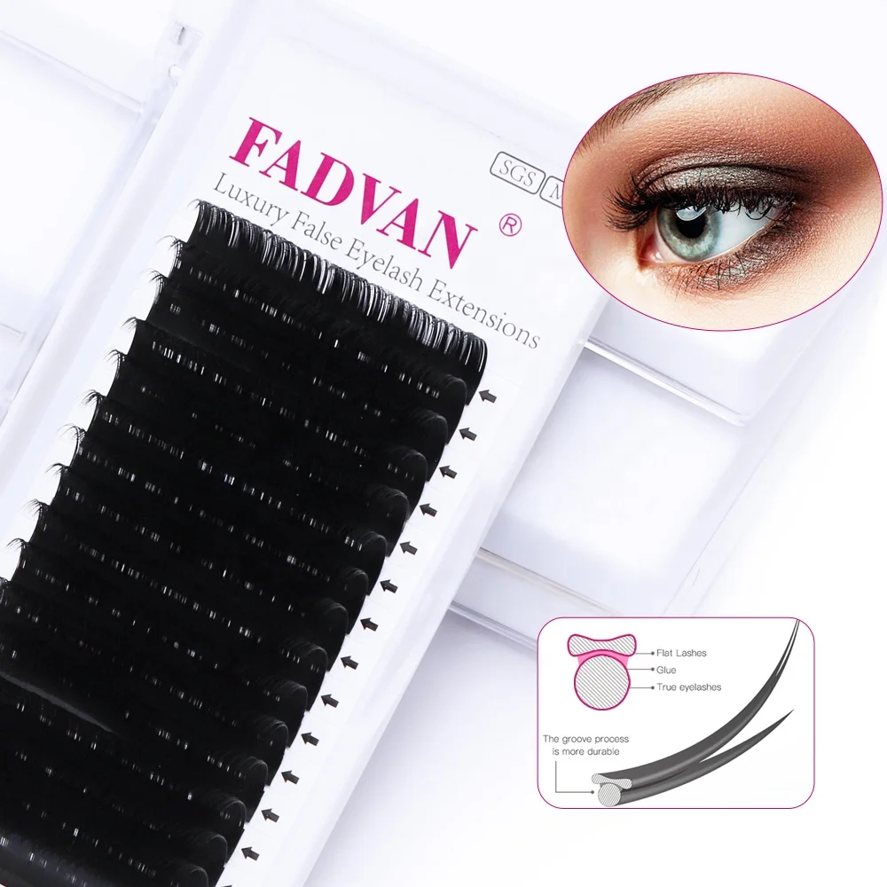 0.15Mm C Curl 8-15Mm Mix Mate Black Lash Extensions Light Individual Eyelashes Salon Use Black Cashmere Flat Eyelash Extension