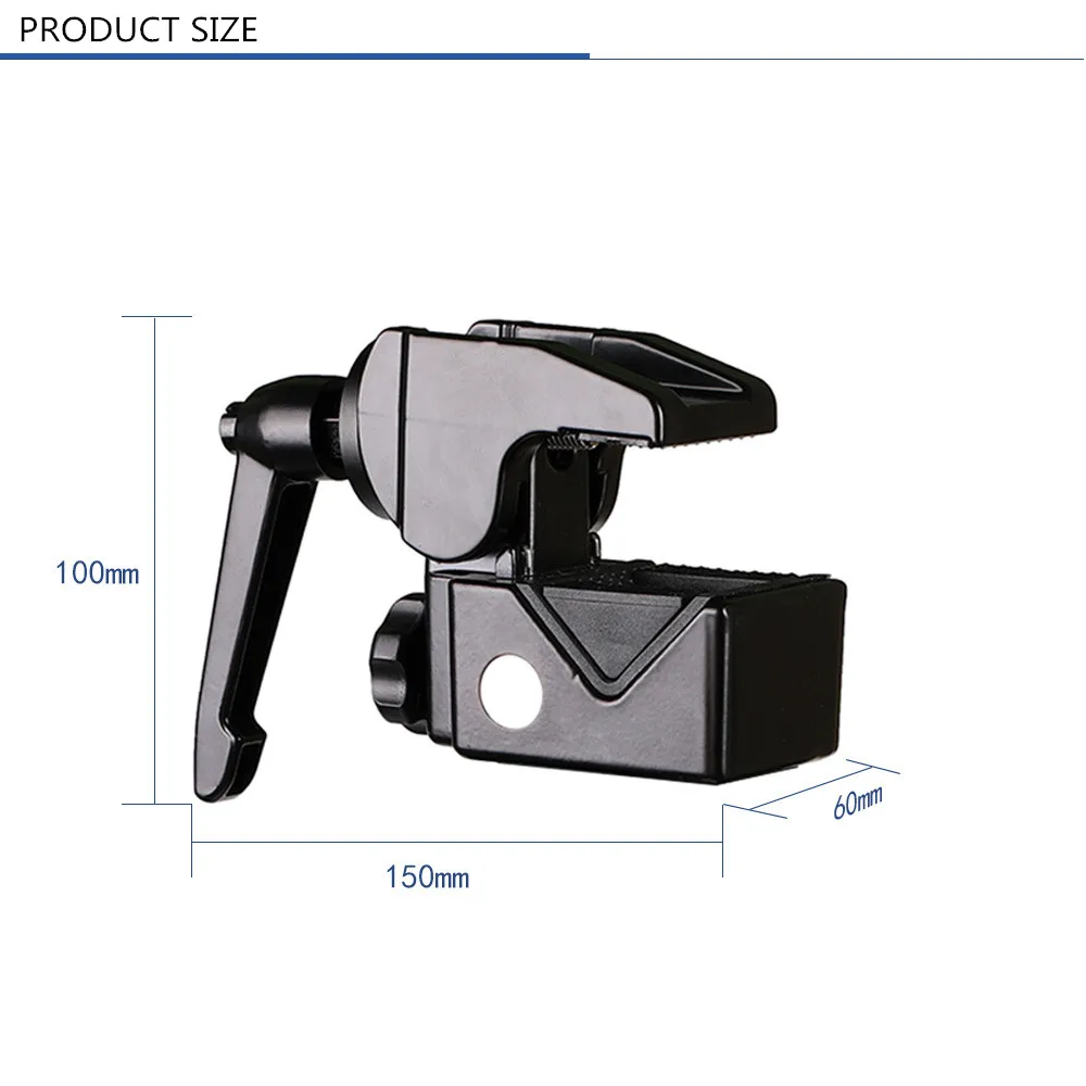 Super Strong Sturdy Multi-functional Universal Photography Camera Crab Metal Clamp For Round Tubes