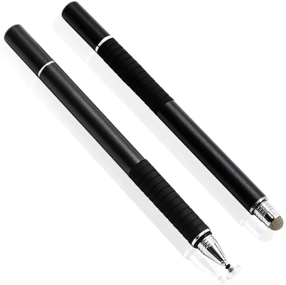 Stylus Pen for Touch Screens 2-in-1 Disc & Fiber Tips Universal Stylus with Magnetic Cap for iPad iPhone Android Smartphones