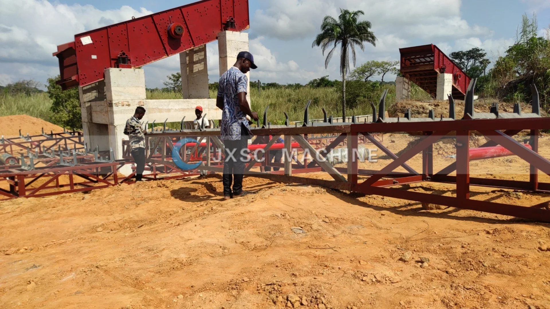 Nigeria Warehouse Stock Stone Crushing Screening Stone Crusher Plant Machinery 50T/H Sand Stone Crusher Plant