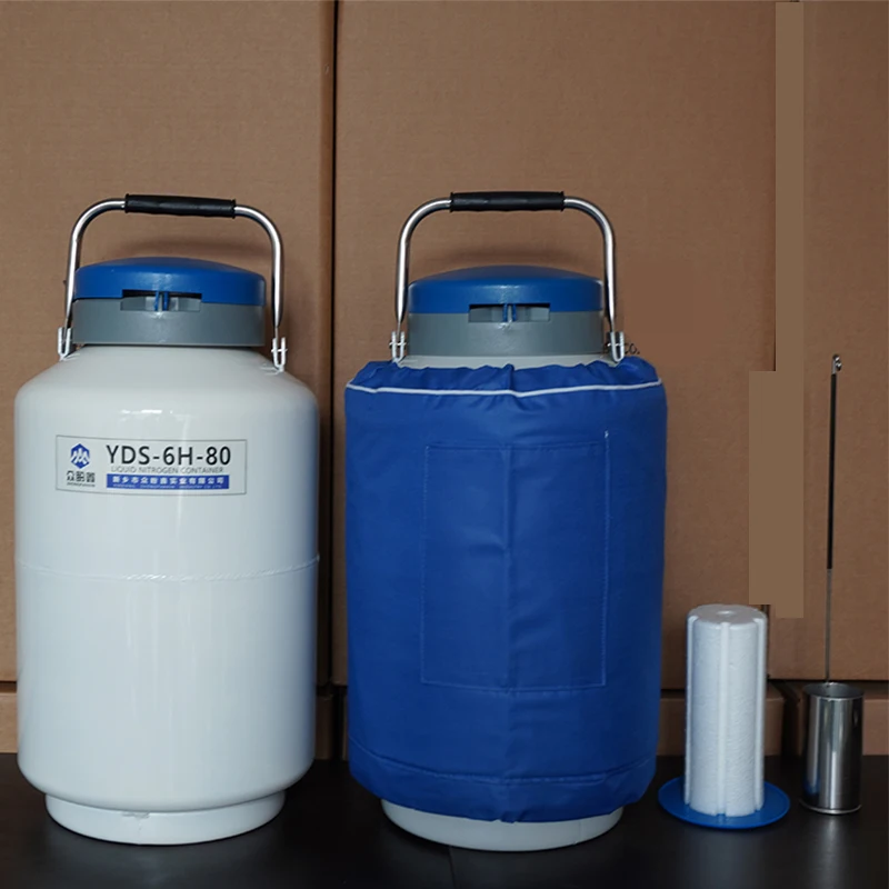 6 Liter YDS-H dry shipper Semen Artificial Insemination Liquid Nitrogen Container