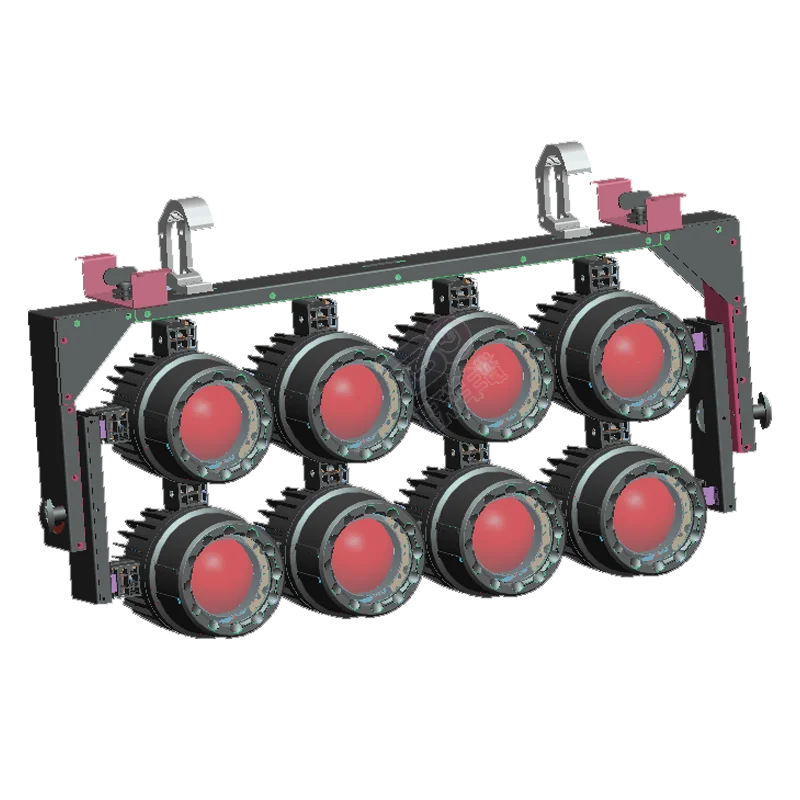 Популярные украшения для дня рождения Светодиодный луч с 8 глазами RGBW движущийся головной свет дискотеки сценическое Лазерное освещение черное