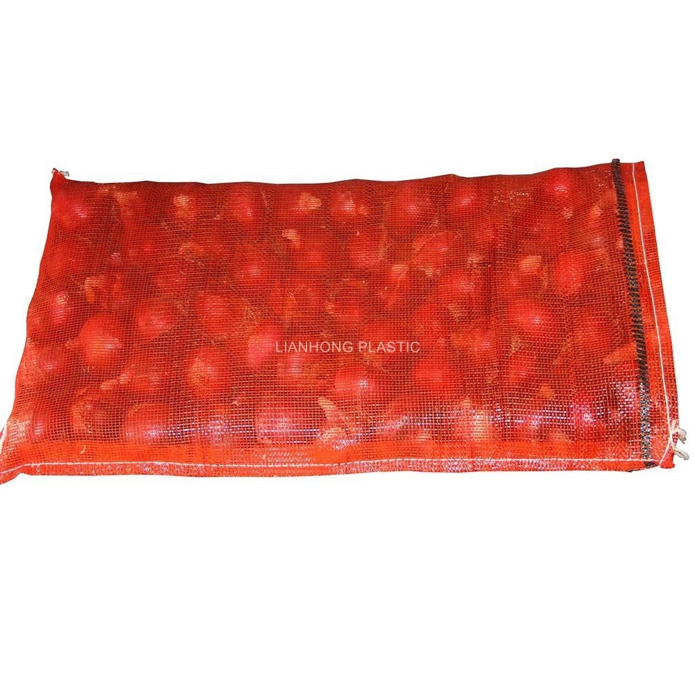 Vegetable packaging Mesh net bag onion potato 25kg 30kg 50kg mesh bags for vegetables