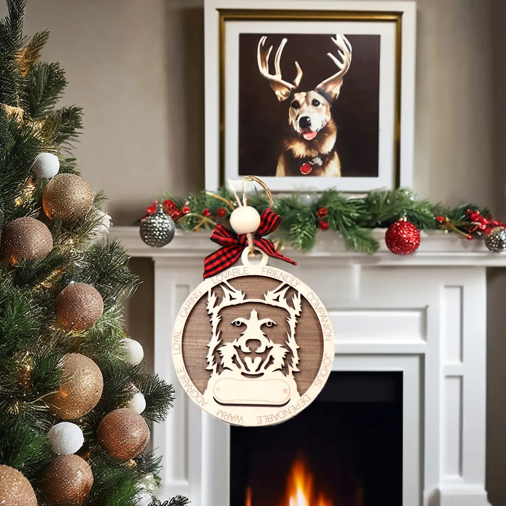 XCXCH1618 Borde Collie (Ears Up) with UV Printing Techniques for Graphics