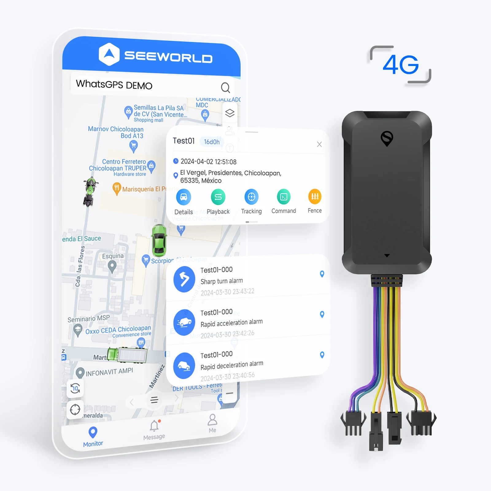 4G GPS трекер Gps устройство слежения для транспортных средств с пультом дистанционного управления RFID Противоугонная сигнализация SOS