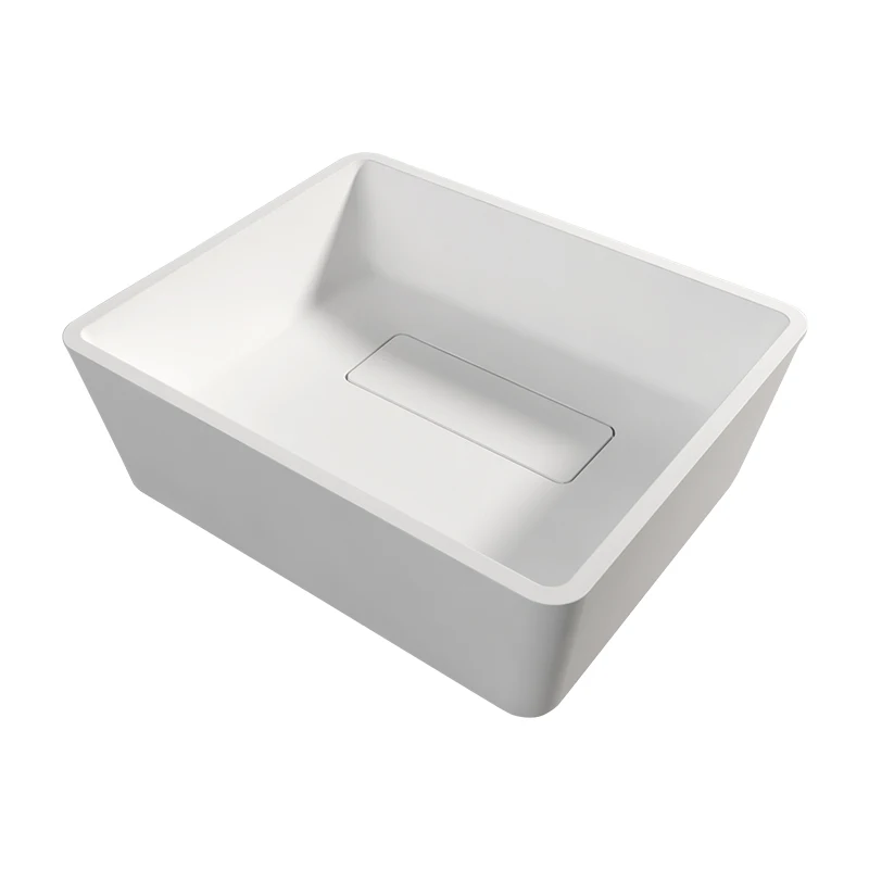 Customized Acrylic Above Counter Washing Basin Solid Surface Hand Washing Basin Artificial Stone Bathroom Sink