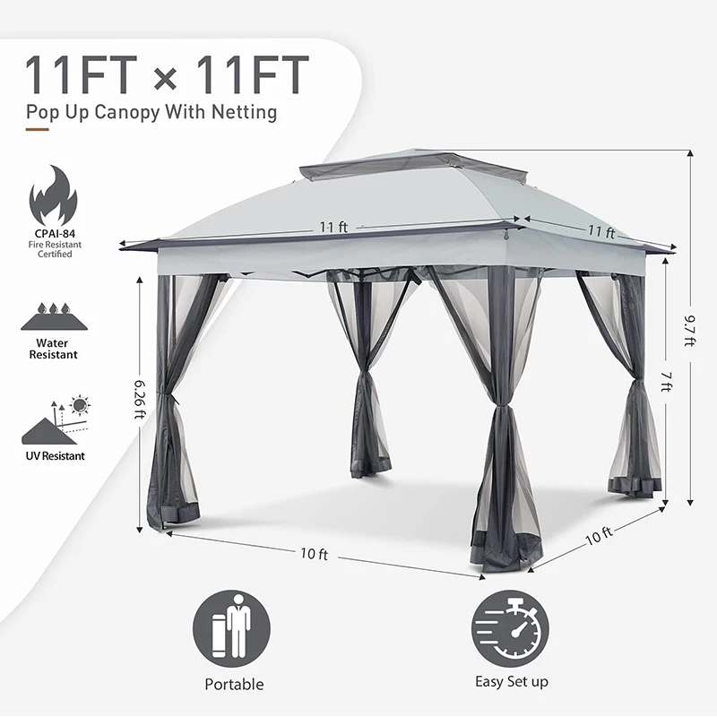 Event Party Shelter Garden Tent Lightweight Outdoor Instant Yard Canopy Tent Camping Advertising Tent