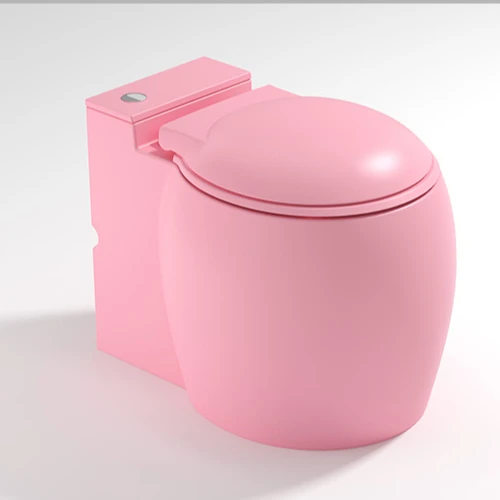 R003-01 YEXIZ Water-saving  Flusing System Water Consumption Soft Close Seat Cover Pink Small One-piece Toilets