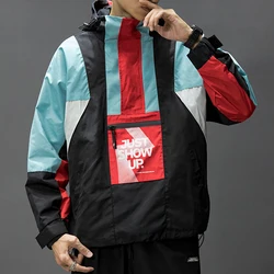 Изготовленный На Заказ 2021 в стиле «хип-хоп» в европейском стиле мужские популярные логотип с капюшоном и защитой от ветра куртка