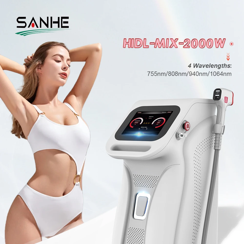 2025 new diode laser hair removal machine 4 Wavelengths 755 808 940 1064nm laser hair removal laser diode hair removal machine