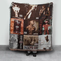 Custom  Jacquard high quality throw blankets personalized print woven picnic Unique design  Woven Tapestry