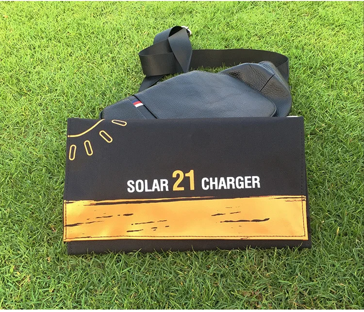 
Cargador Solar Camping Hiking Folding Portable 21 watt 5 volt Dual USB Outputs Solar Panel Kit Solar Chargers for mobile phone 