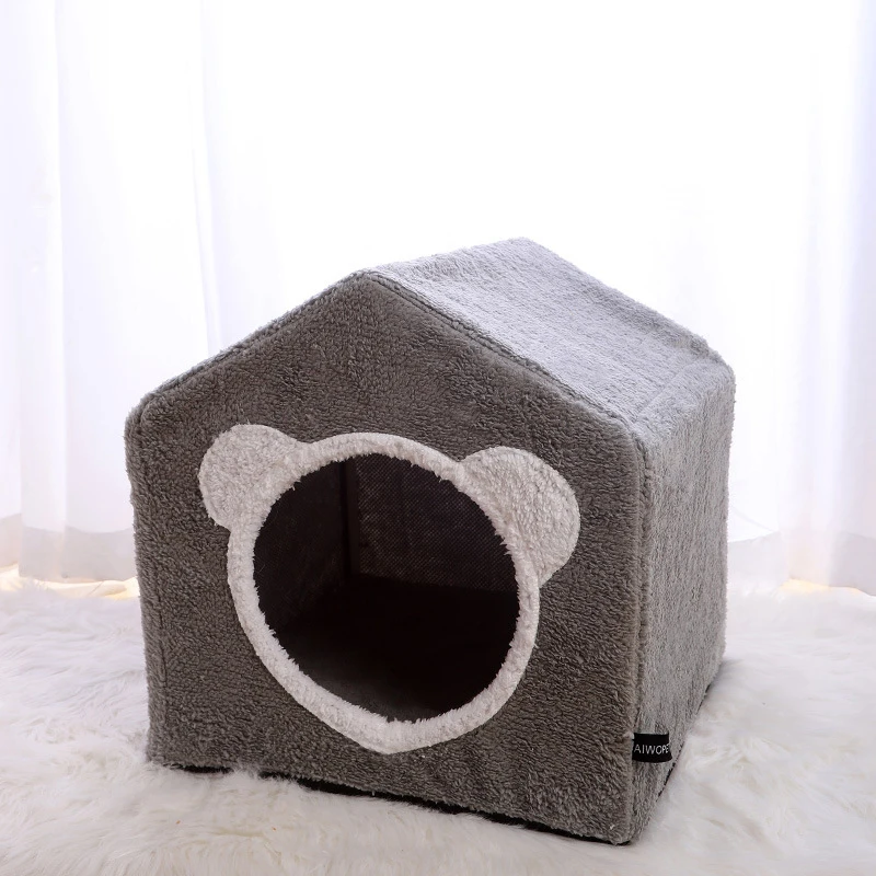 HOME Cat Bed for Indoor Cats Pet Tent Soft Cave Bed for Dogs and Small Cats Machine Washable Super Soft