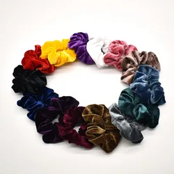 Фабричные тканевые тяжелые Бархатные эластичные резинки для волос, резинки для волос для девочек