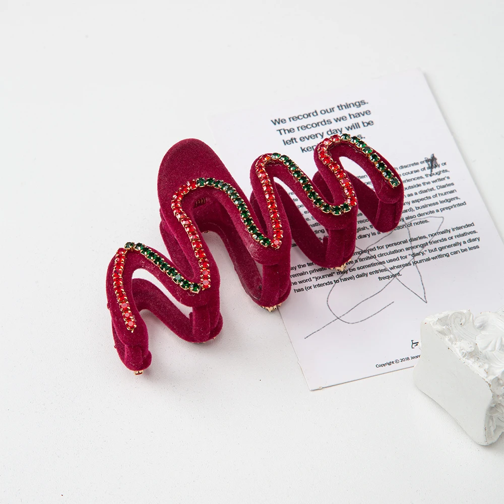 Trendy Rhinestone Hair Claws Crab Hairpins Crystal Wave hair accessories clips American ganchos para el cabello hair clips