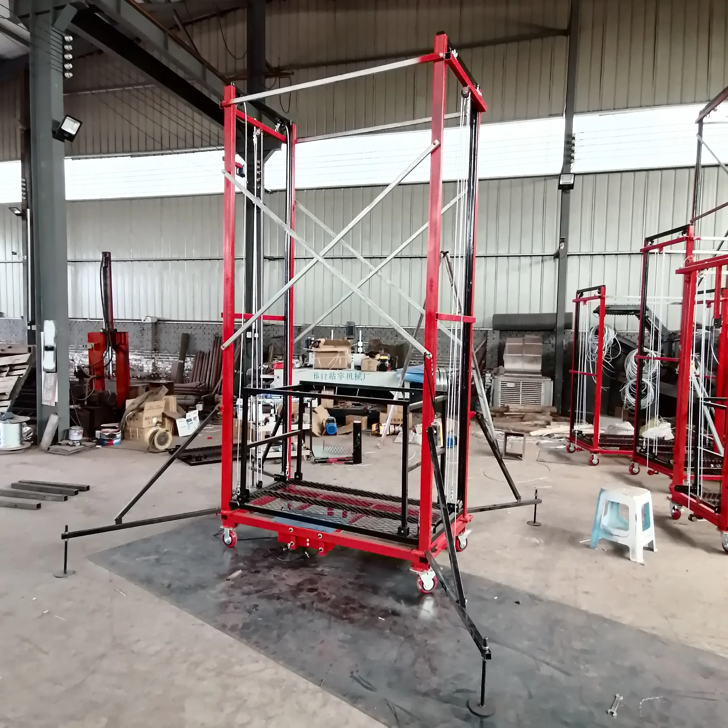 electric lifti automatic electric lifting scaffolding mobile Wire rope/Chain multiple models folding scaffolding load 500 kg