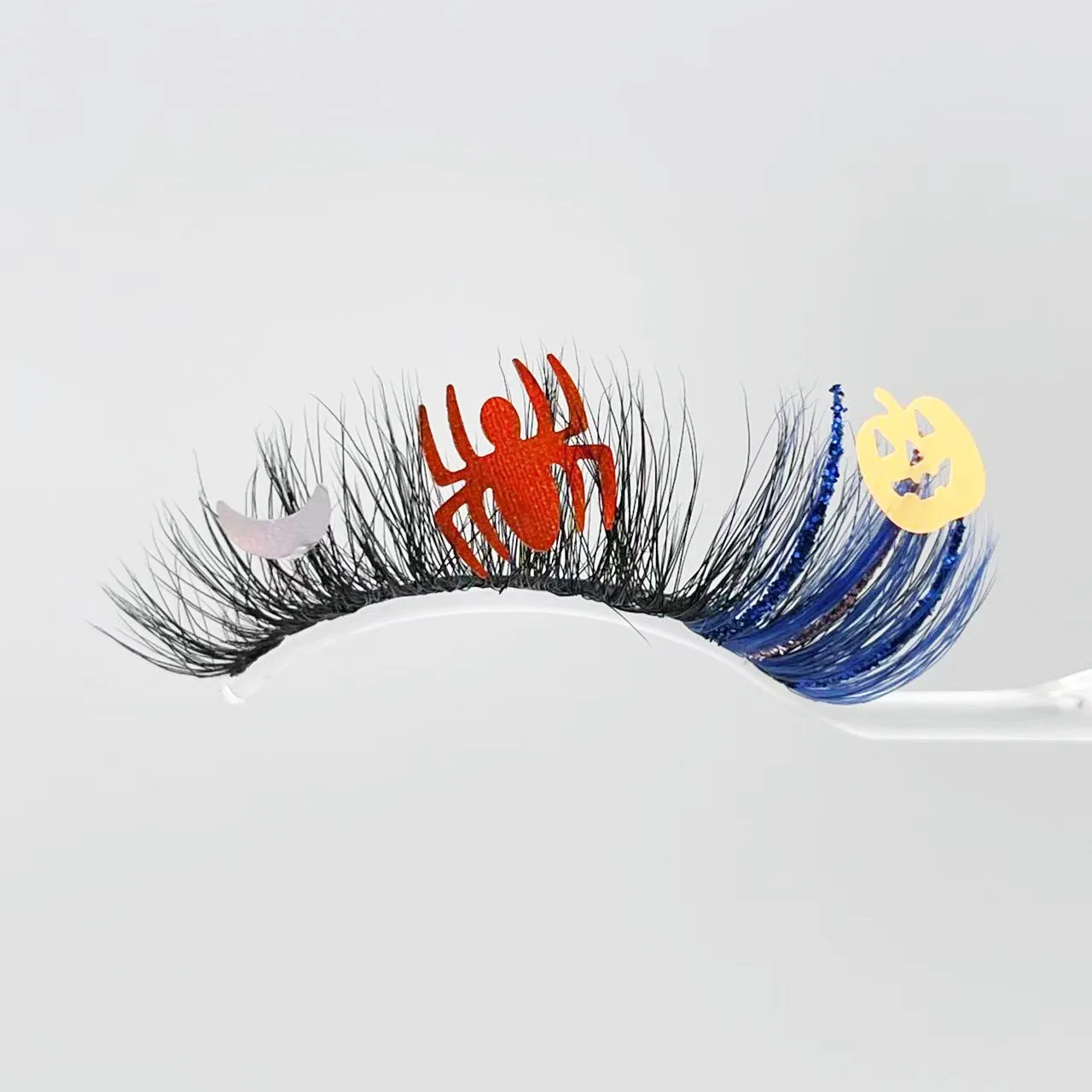 Halloween Cosplay Mink Glitter False Lashes Colored Eyelashes Fluffy Soft Trick or Treat Bat Pumpkin Witch Makeup Beauty