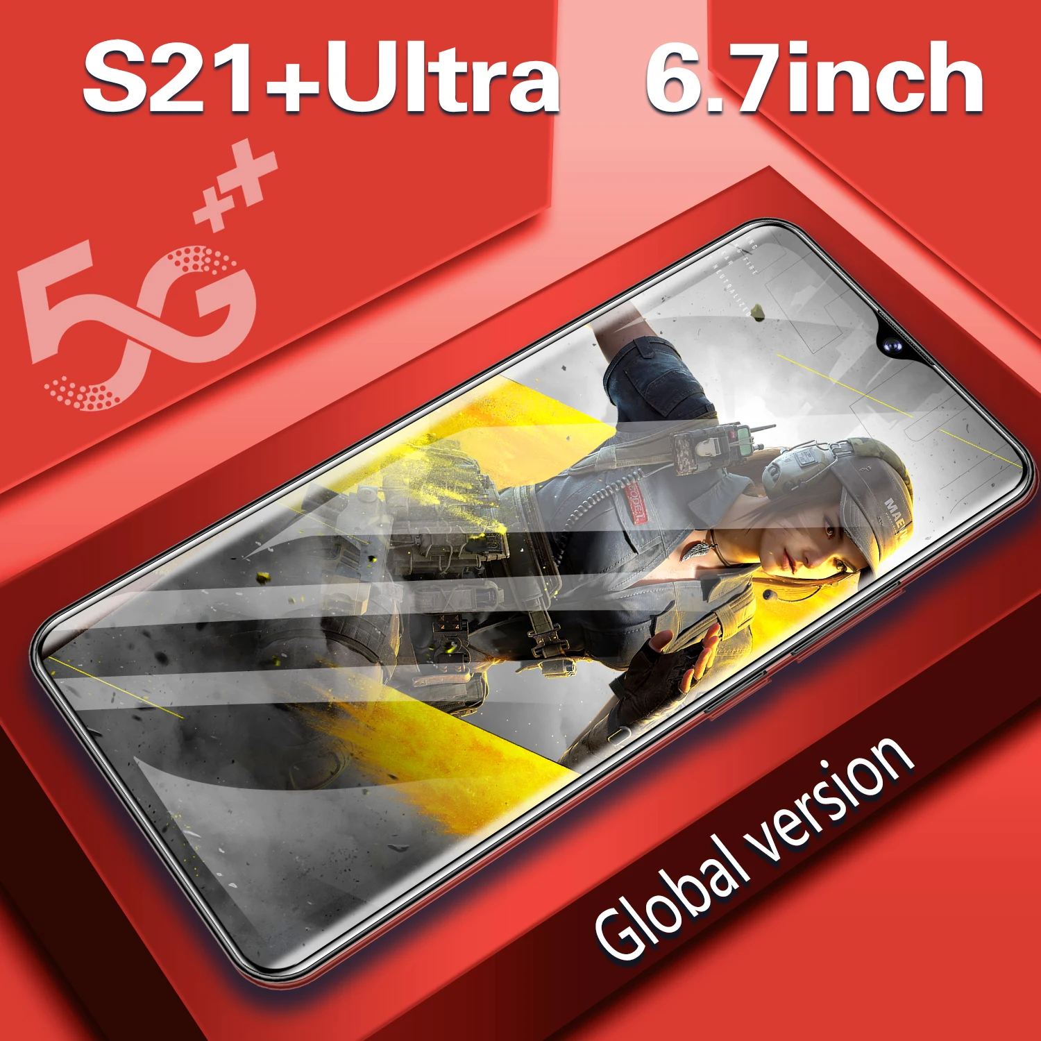S21 + Ультра Лидер продаж 8 ГБ 256 6 7 дюймов полный экран Android 10 0 мобильного телефона сотовый телефон