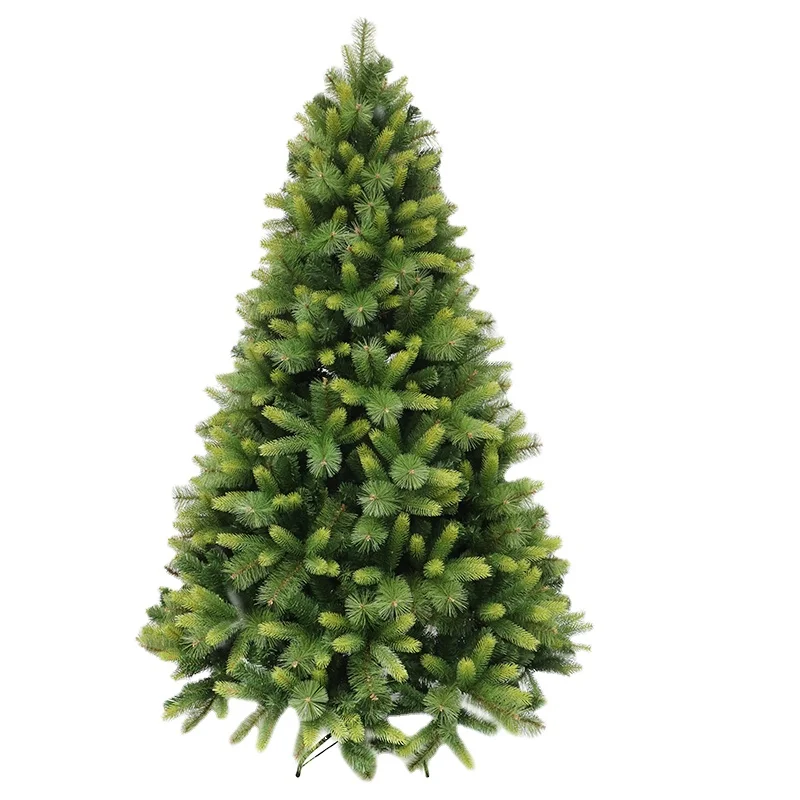 6.5ft pre-lit snowing PVC artificial tree flocked Xmas slim tree with LED Christmas decorations pencil Christmas tree