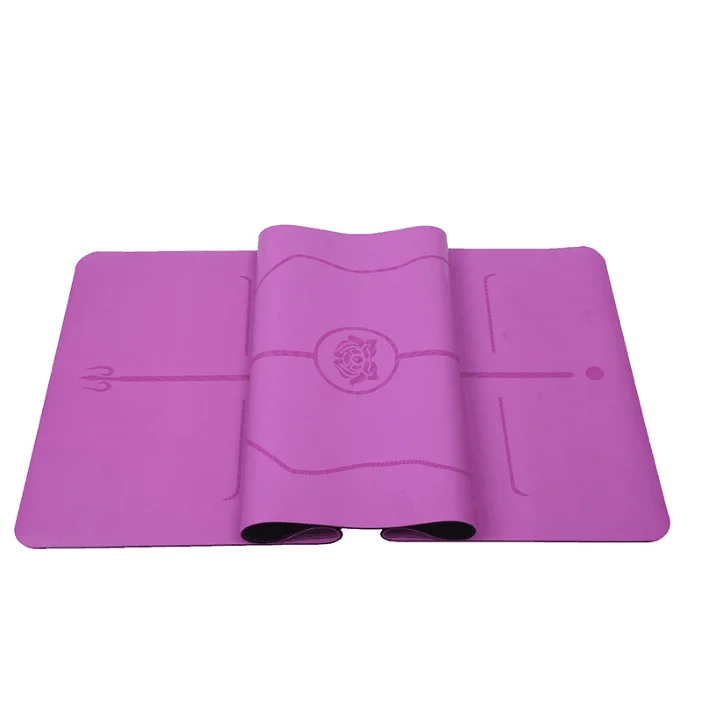 eco friendly anti slip polyurethane yoga mat pu natural rubber yoga mat with position line