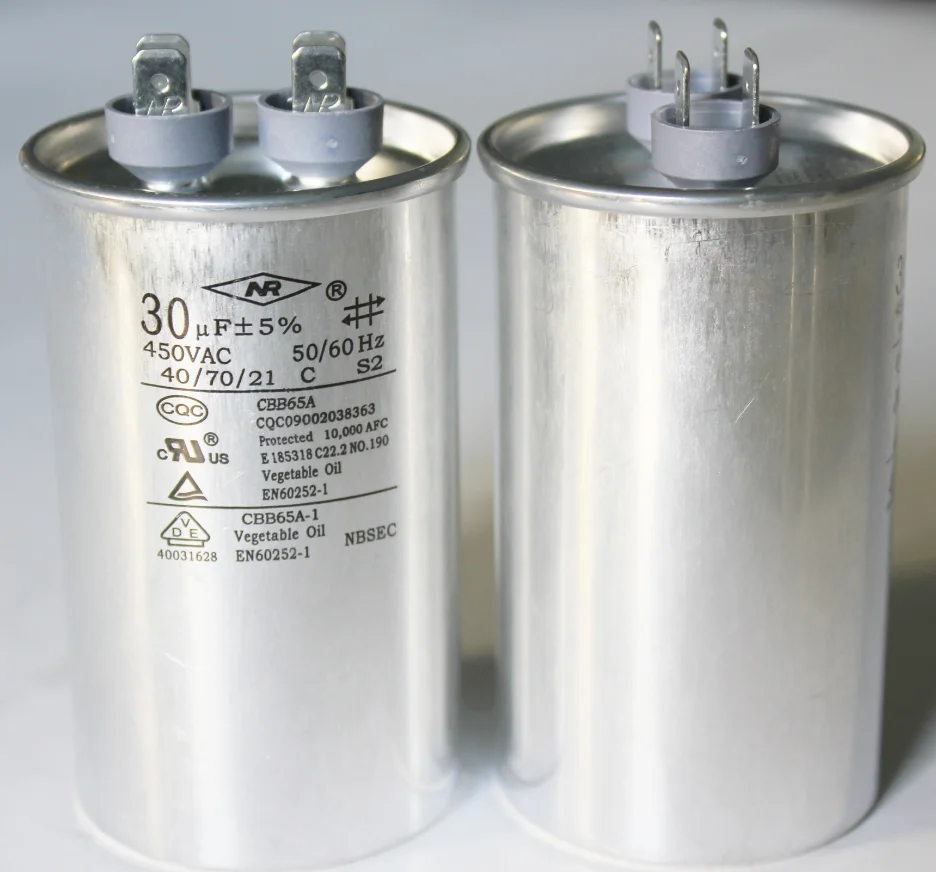 ac film motor capacitor for air conditioner CBB65 40/5uf 450VAC