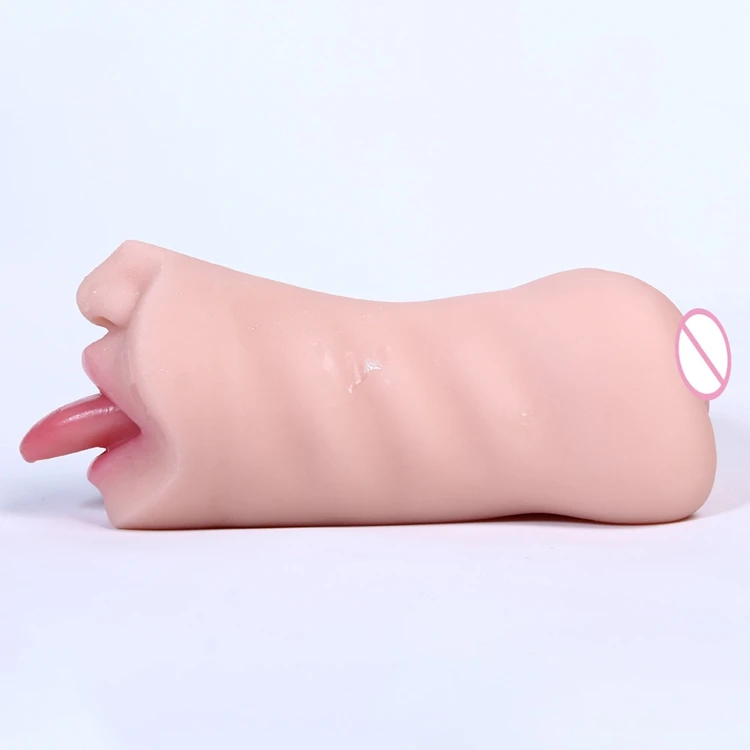 Artificial Pocket Pussy Safety Material TPE Plastic  Vaginal and Oral Sex Toy for Men Pocket Pussy Masturbator Toy