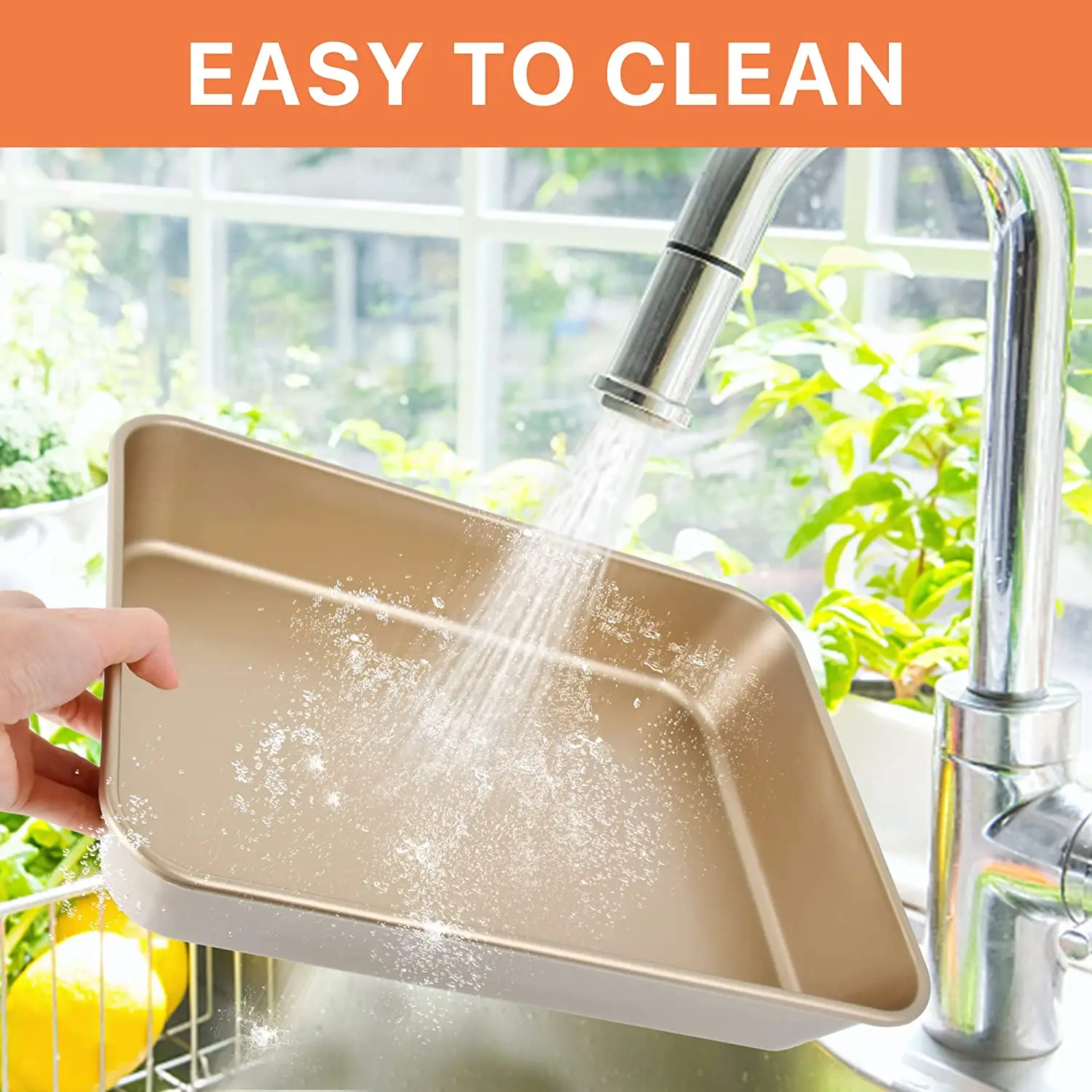 new design pressed aluminum cookware set 3 pcs Square non stick bakeware square oven baking tray