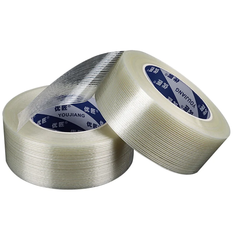 YOUJIANG Wholesale cross fiber filament tape fiberglass tape for cricket bat strapping tape commodity grade heavy duty