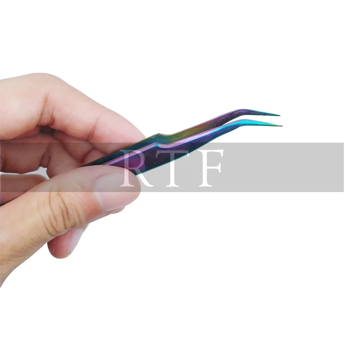 Tweezers Stainless Steel Gold Blue for eyelash extension Eyelash extension tweezers set Thin tip