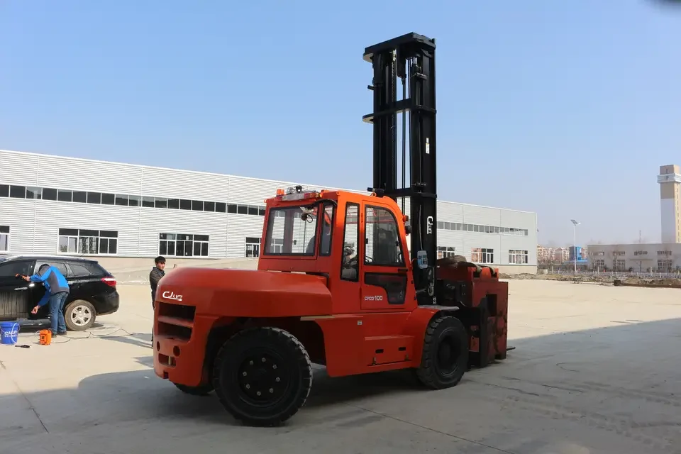 High quality 10 Ton diesel forklift with cabin manufacture 10000kg good price high quality certified forklift