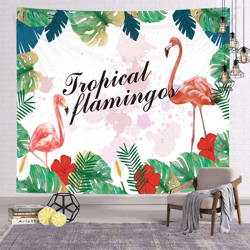 
Girl And Dancer tapestry Wholesale Tapestry Print Colorful Plant Happy Wall Hanging 