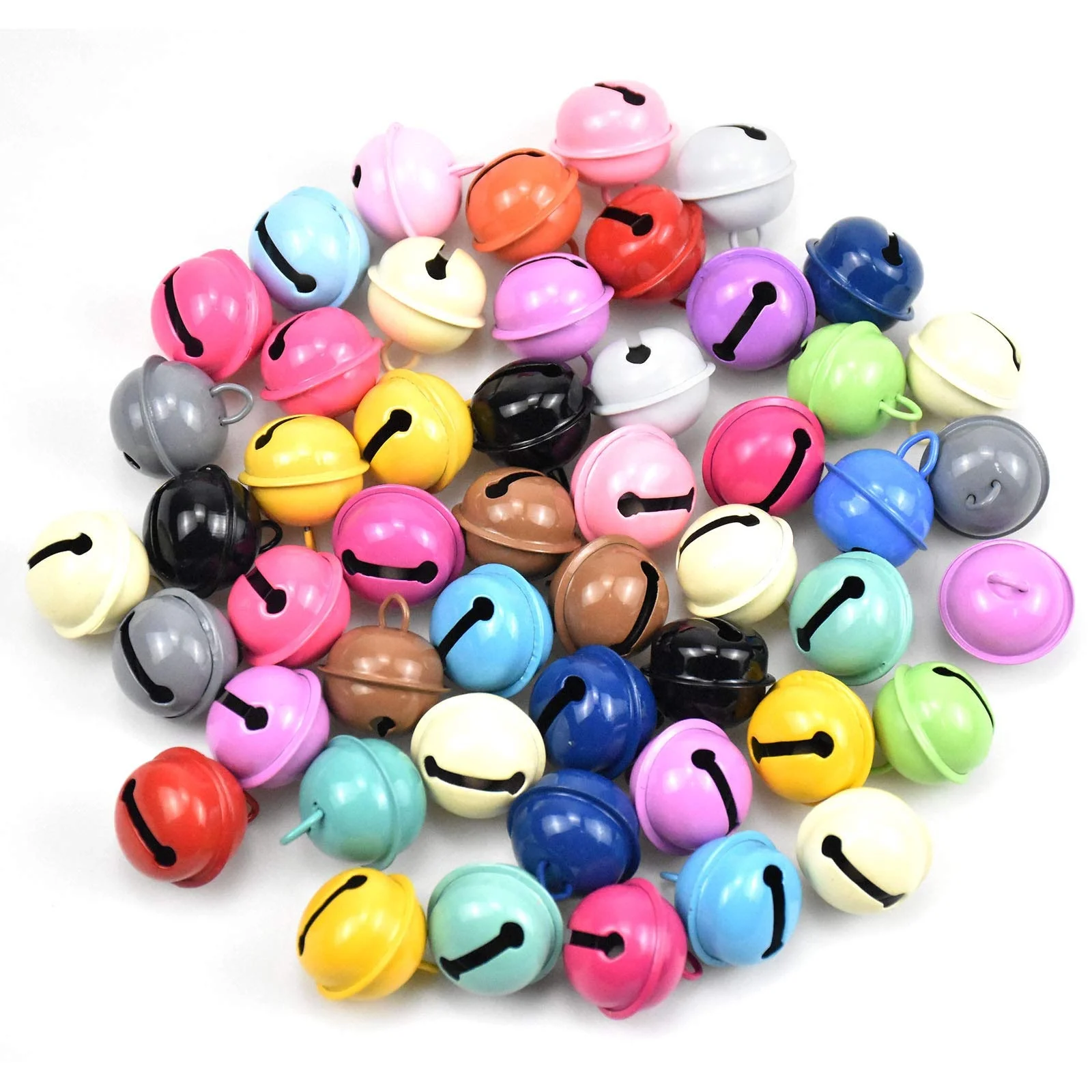 22mm Multi-colored small iron Bells Sleigh Bells for Party Ornament Festival Decoration Jewelry making Dog Cat Collars