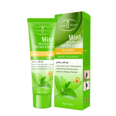 
New Product Aichun Deep Cleansing Moisturizing Natural Mint Body Exfoliating Gel 100ml 