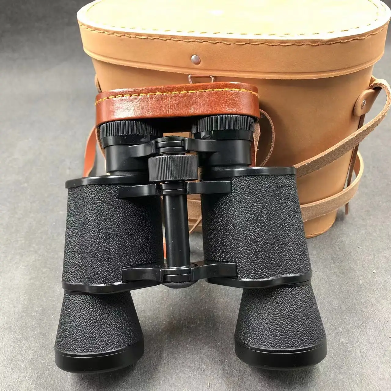 High quality metal binoculars Russian long range night vision adjustable large eye telescope with cowhide bag