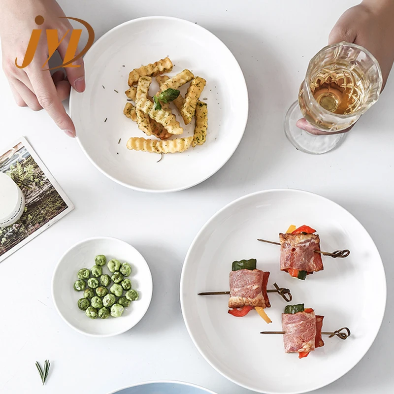 China Factory 8 Inch Japanese Style Microwave Ceramic Deep Ramen Noodle Mis Dinner Soup Bowl Plate For Hotel Home